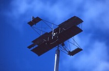 35 MM Color Slides Abstract Metal Airplane toy Sculpture Sky 1999 #26