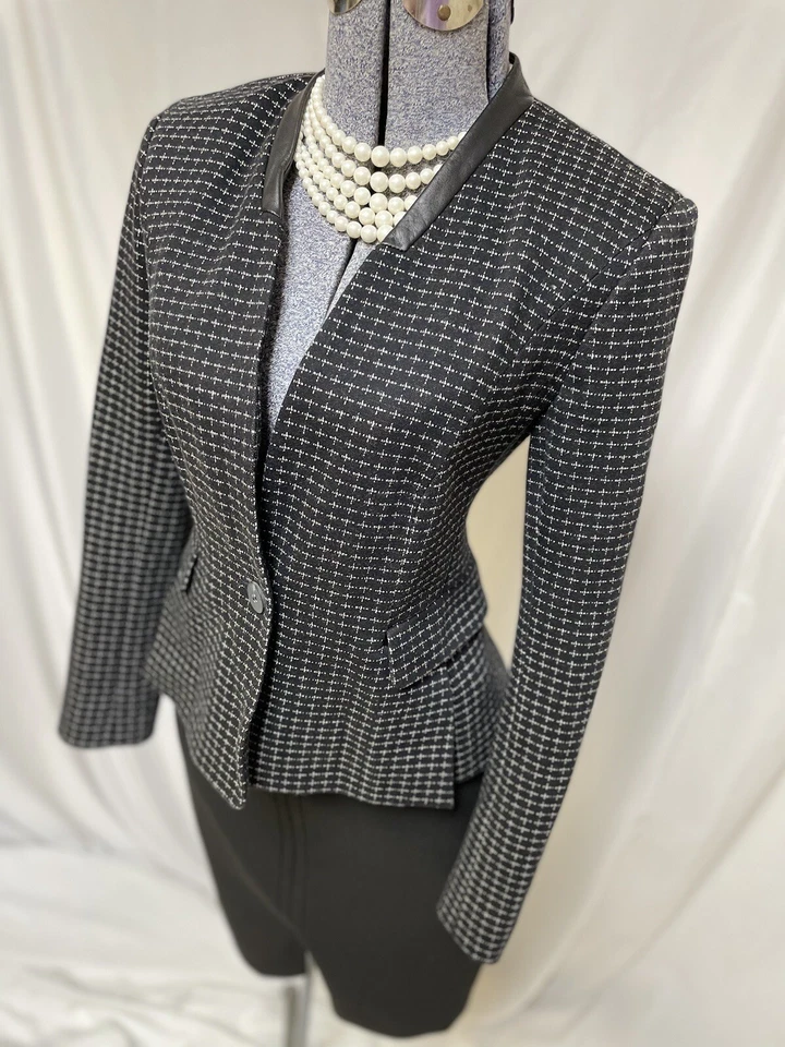 NUEVO Traje Falda Clásica Entier Talla 4 Conjunto de Dos Piezas 29X24 Bolsillos Nordstroms Foto 3 de 4