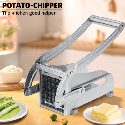 Cortador De Papas Fritas Comercial 2 Cuchillas De Acero Inoxidable Afiladas