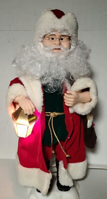 1995 Telco Motionette Animated & Lighted Christmas Santa 24  (See Video)