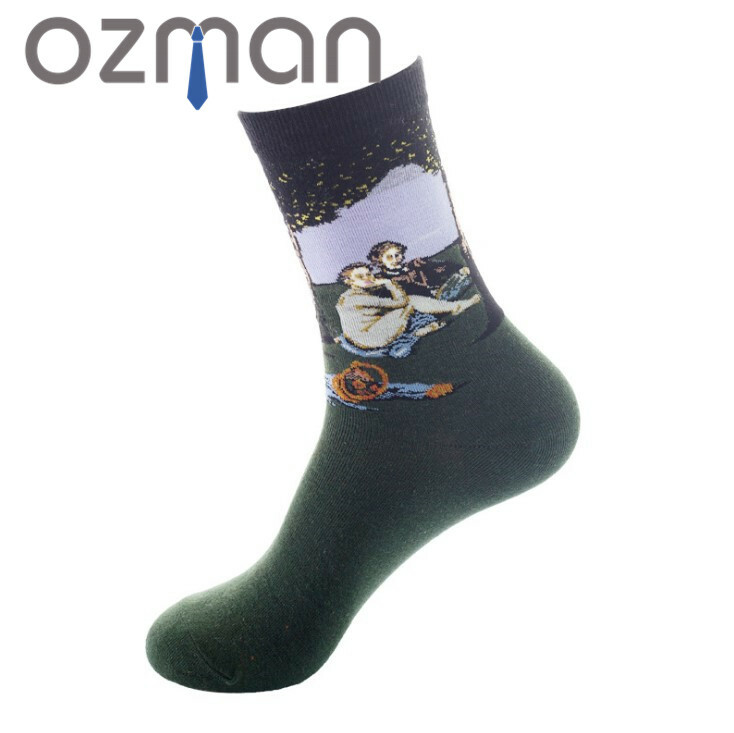 Sock Gift Van Gogh Painting Famous Art Cotton Socks Size712 Funky