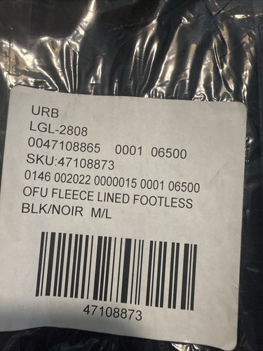 NIP Fleece Lined Footless Tights Black M/L Urban Outfitters (Lot of 2) - Picture 4 of 6