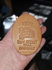 Vintage Boy Scouts BSA LEATHER  1995 FALL CAMPOREE RED OAK II MISSOURA patch