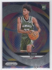 #11 2024-25 Panini Prizm Instant Impact Base AJ Johnson Rookie Milwaukee Bucks