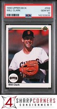 1990 UPPER DECK #556 WILL CLARK GIANTS PSA 10