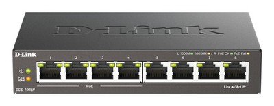 D-Link 8-Port Gigabit Poe Unmanaged Desktop Switch. Switch Typ: Unmanaged Switch