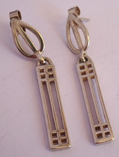 Fantastic Scottish solid silver Carrick Mackintosh Celtic style earrings