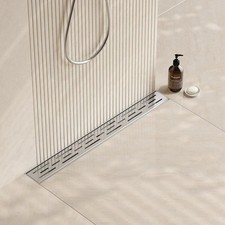 Neodrain 24 Inch Rectangular Linear Shower Drain with Brick Pattern Grate