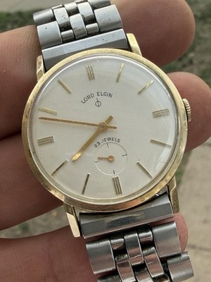 Vintage Lord Elgin Dress Watch Face 23 Jewels 10k Gold Filled Running Movement!