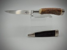 Rehwappen Stag Handle Stainless Steel Hunting Knife & sheath Soligen, Germany