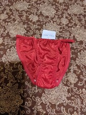 Vintage Van Mar Satin String Bikini Panties Size 5 Excellent