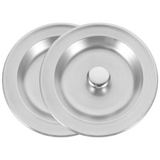 2Pcs Durable Stainless Steel Drain Plug for Kitchen Sink with Silicone Seal