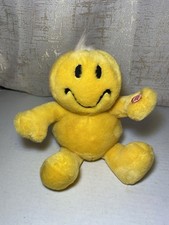 Tickle Tickle Wiggle Dan Dee Yellow Smiley Mechanical Plush Toy Not Tested