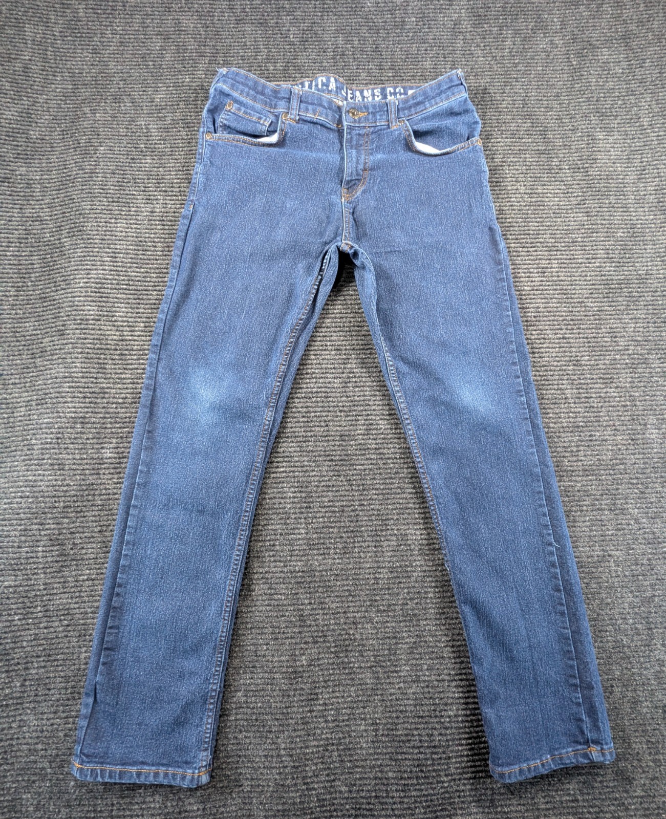 Boys 18 Blue Denim Cotton Stretch Mid Rise Skinny Leg Medium