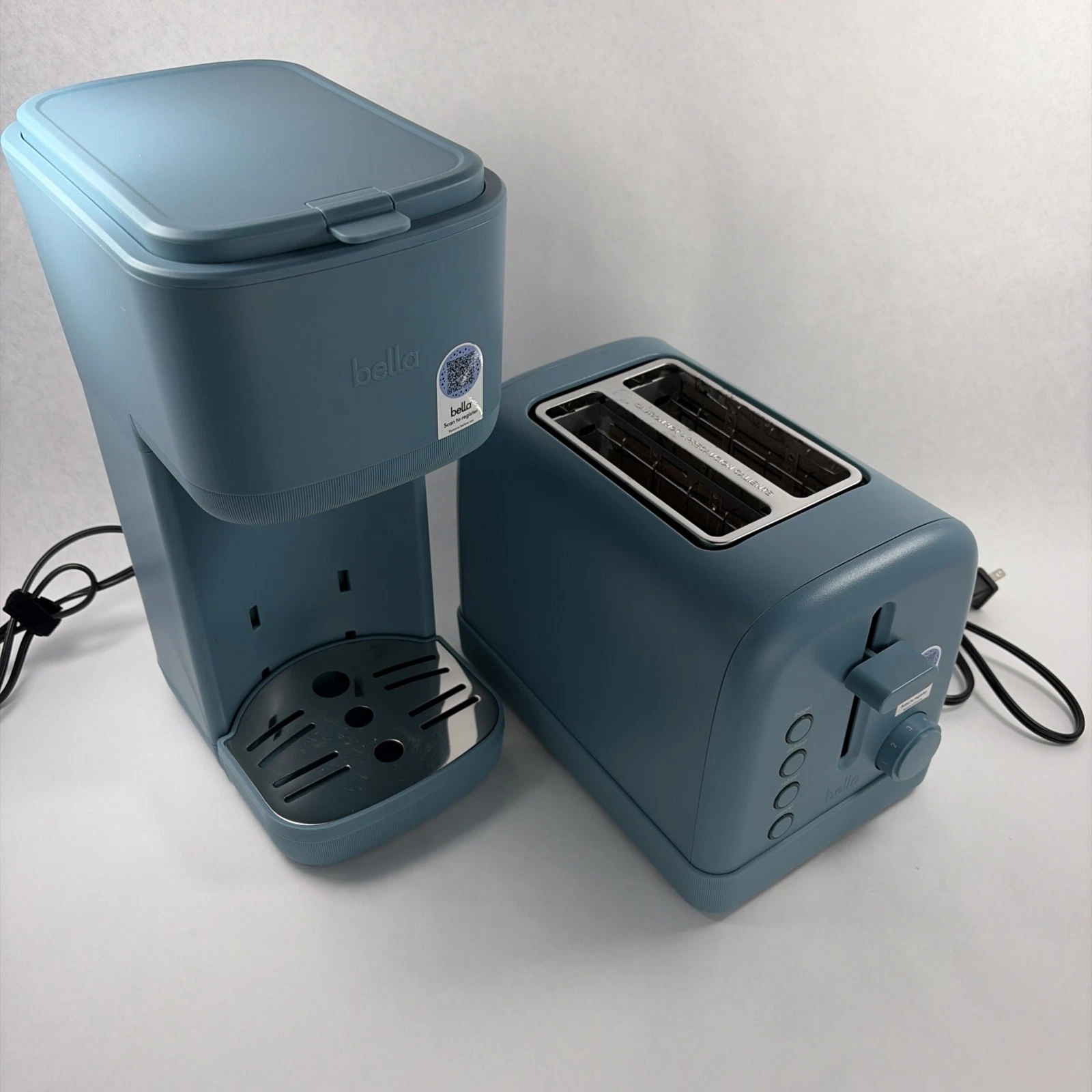 Bella VersaBrew 2-in-1 Coffee System Single Serve & 2 Slice Matching Toaster