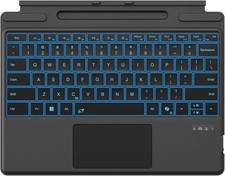 Bluetooth Backlit Type Cover for Surface Pro 11/10/9/8 with Multi-Touch Trackpad