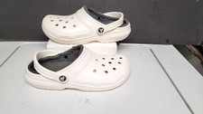 Crocs Classic Lined Clog Women's White Lined Slip-On Round Toe Comfort - 7