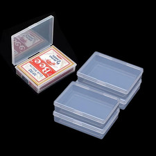 4PCS Playing Card Deck Cases Clear Plastic Gaming Game Card Holder Organizer, Sn