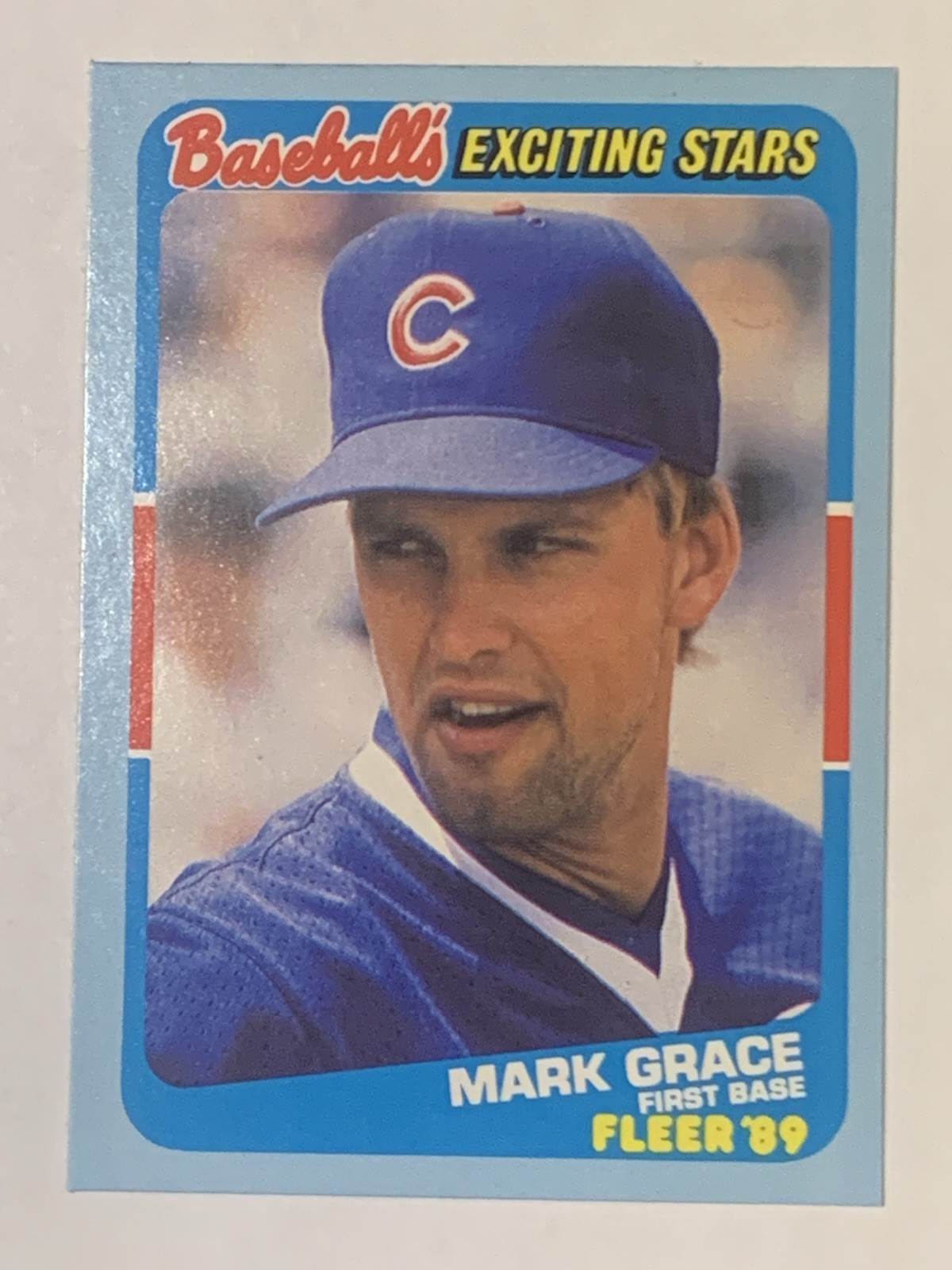 Mark Grace - 1989 Fleer “Baseball's Exciting Stars” #17 - Cubs Baseball Card