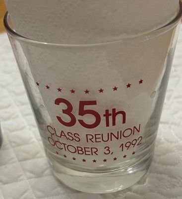 Pair of Garfield High School Class of 1957 35th Reunion Glasses