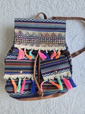 Boho Multicolor Festival Purse Backpack