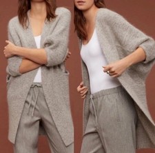 Aritzia Babaton Women's Tan Javier Open Front Cocoon Cardigan Size XS/S