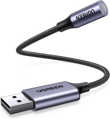 UGREEN USB auf 3,5mm Klinke Audio Kopfhörer Adapter USB AUX DAC externe Soundkarte