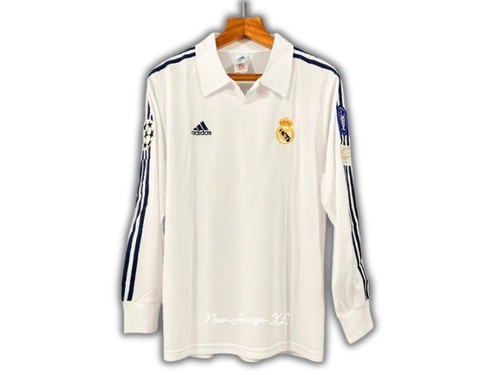 Zidane 5 Real Madrid 2001-2002 Final Champions League Jersey Long Sleeve