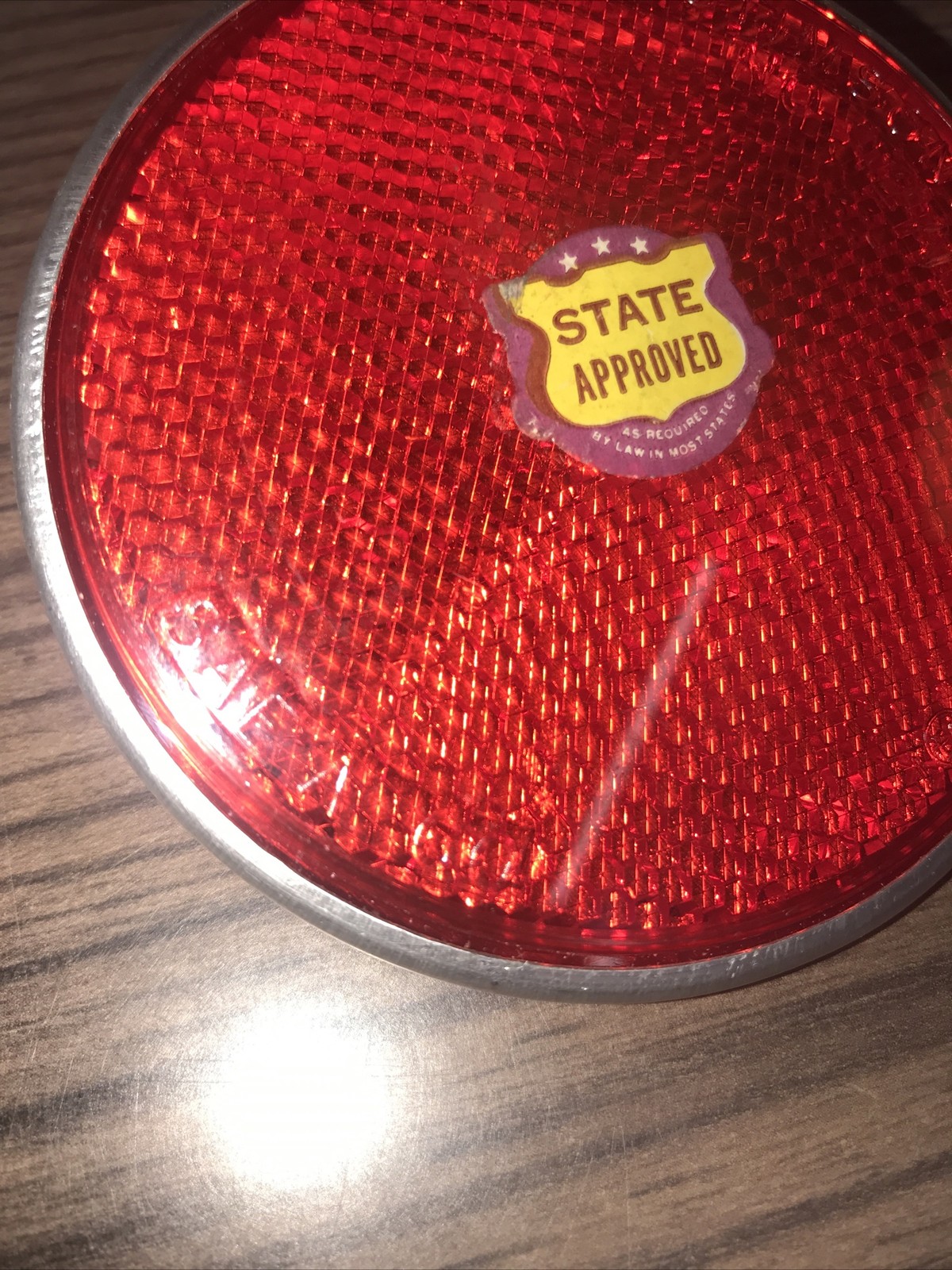 VINTAGE SCHWINN KRATE STING-RAY BICYCLE NOS REFLECTOR 3" GULCO STATE APPROVED