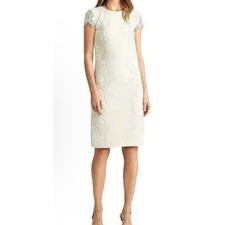 Lauren Ralph Lauren Ivory Sheath Lace Romantic Dress Ivory Size 10