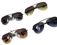 Stylish Sunglasses with Greenish, Blueish, Brownish  Black Lenses 2pcs