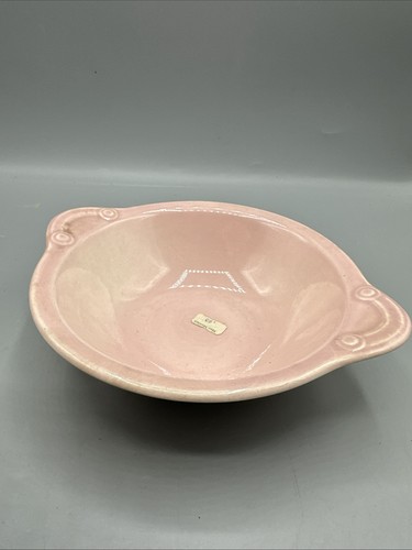 Vintage TS&T Lu-Ray Pastels Pink Lug Handle Soup Cereal Bowl 7" Set/2 MCM - Picture 5 of 8