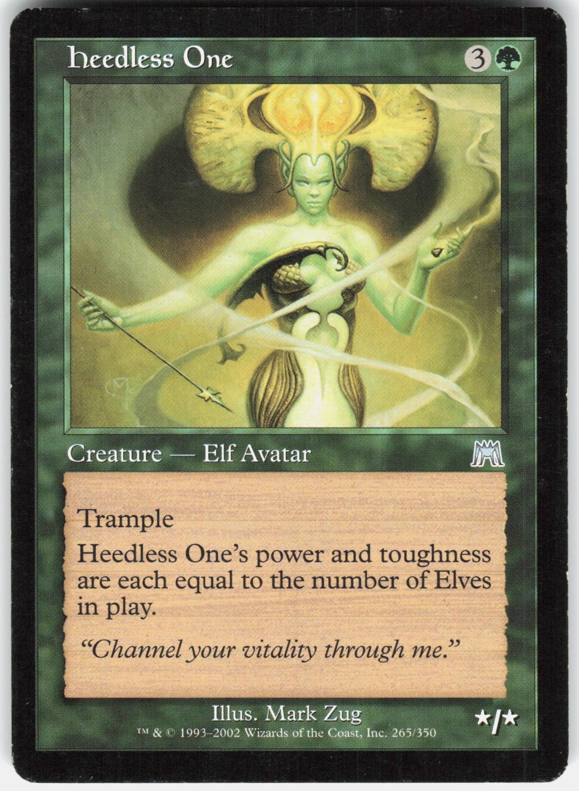 Heedless One 265 Uncommon Onslaught Magic: The Gathering Lightly Played