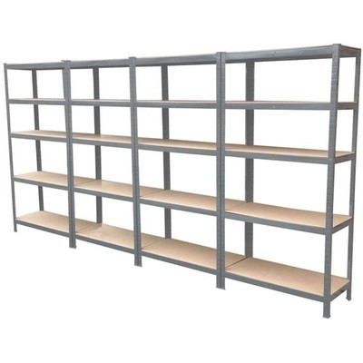 Modernes Lagerregal 5-stufig verzinkt, einstellbar bis 875 kg - 170x75x30 cm