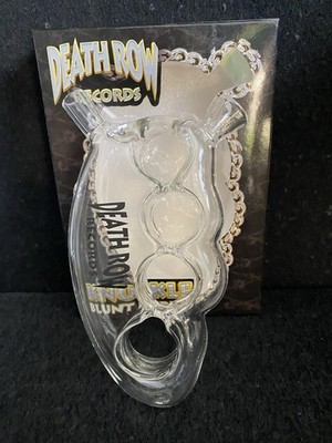 Death Row Records Knuckle Blunt Bubbler Hand Crafted Thermal Shock Glass