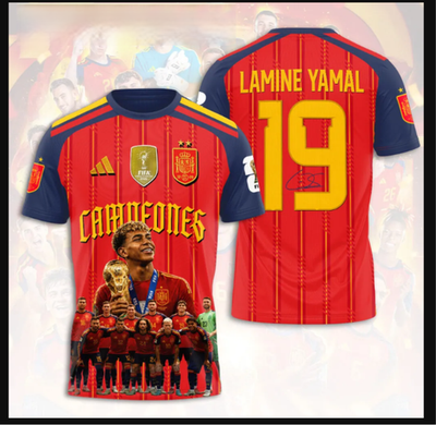 #ad Champions Yamal Team 2026 World Cup Champions T shirt $34.95