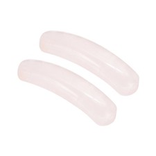 2 Pcs 36 x 10 mm Natural Curved Quartz Stone Crystal, Rose Quartz
