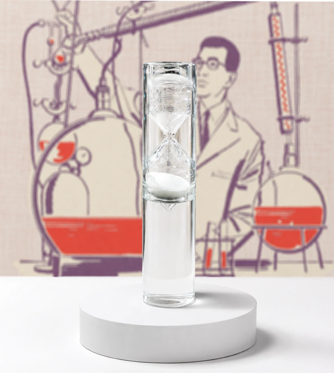 VTG ROOM Interior Products Floating Hourglass Sand Timer Submerged Liquid 2 min