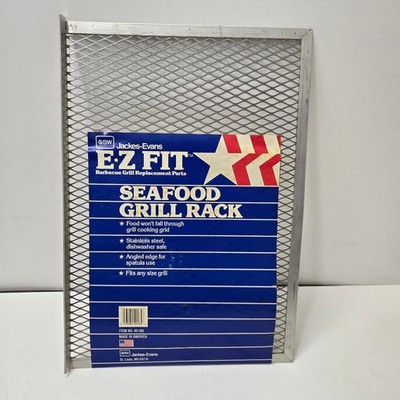 E-Z Fit Seafood Grill Rack Grids BBQ Vegetable Roasting Silver 15.5'' x 10.5''