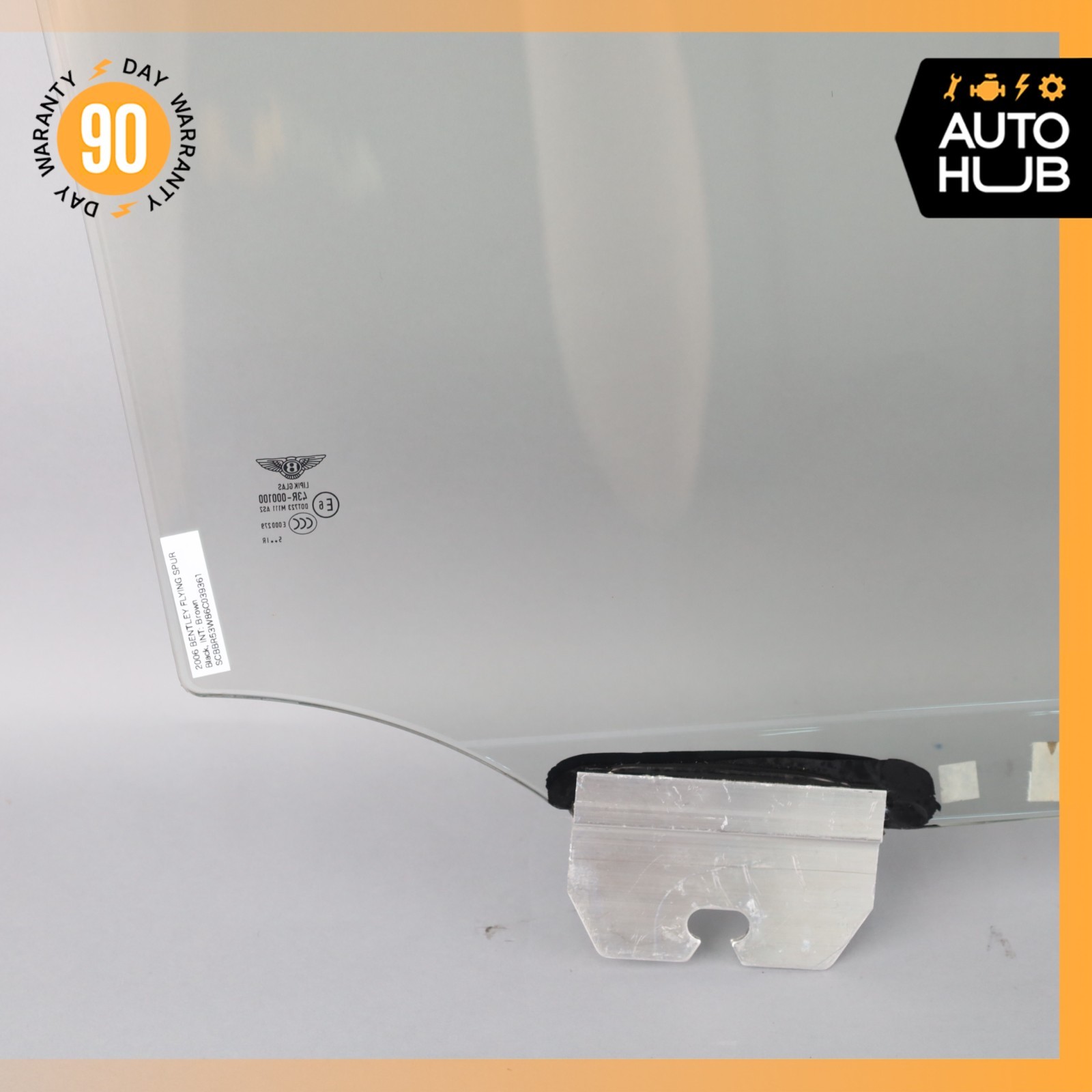 06-13 Bentley Continental Flying Spur Rear Left Side Door Window Glass OEM 39k