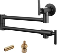 Havin Upside Down Design Pot Filler Black Color Wall Mount Pot Filler Faucet NEW