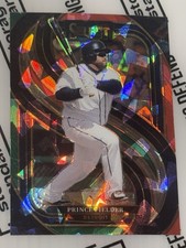 🔥 Prince Fielder Red & GREEN CRACKED ICE Prizm 2025 Select PREMIER LEVEL #180