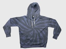 Zella Women  s Hoodie Medium Tie Dye Gray Pullover Sweatshirt Kangaroo Pocket