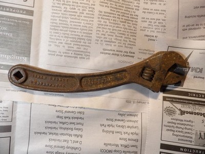 Vintage Bergman 8'' Queen City Buffalo NY Adjustable Wrench