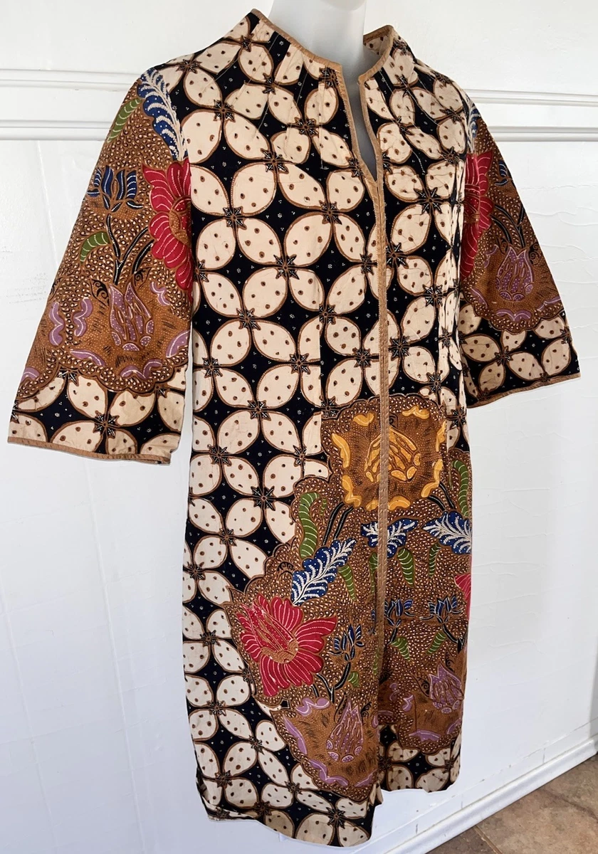 white christmas dresses Indonesian Batik Cotton Dress S/M – OMNIA main image 0