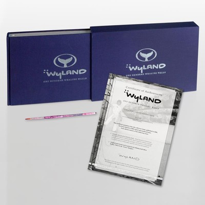 Wyland 100 Whaling Walls Ltd. Ed. Collector's Fine Art Book w Paint Brush Signed