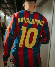 FC Barcelona Ronaldinho International Club Soccer Fan Apparel and
