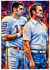 EARL MORRALL & DON SHULA * Miami Dolphins * FOOTBALL * Art Card * ATC ACEO