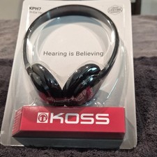 Koss KPH7 On-Ear Headband Headphones Black Adjustable Headband 3.5mm Jack