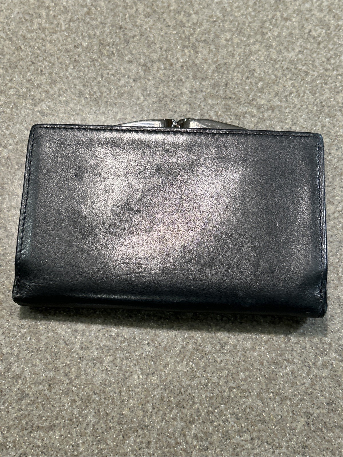 Cuir Veritable Wallet Solid Black Genuine Leather… - image 4